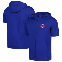 Chicago Cubs Levelwear Recruit Short Sleeve Full-Zip Hoodie - MLB