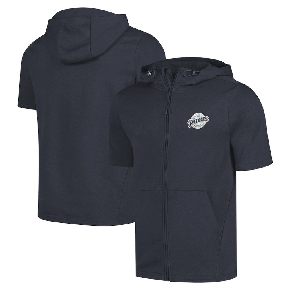 San Diego Padres Levelwear Recruit Short Sleeve Full-Zip Hoodie - MLB