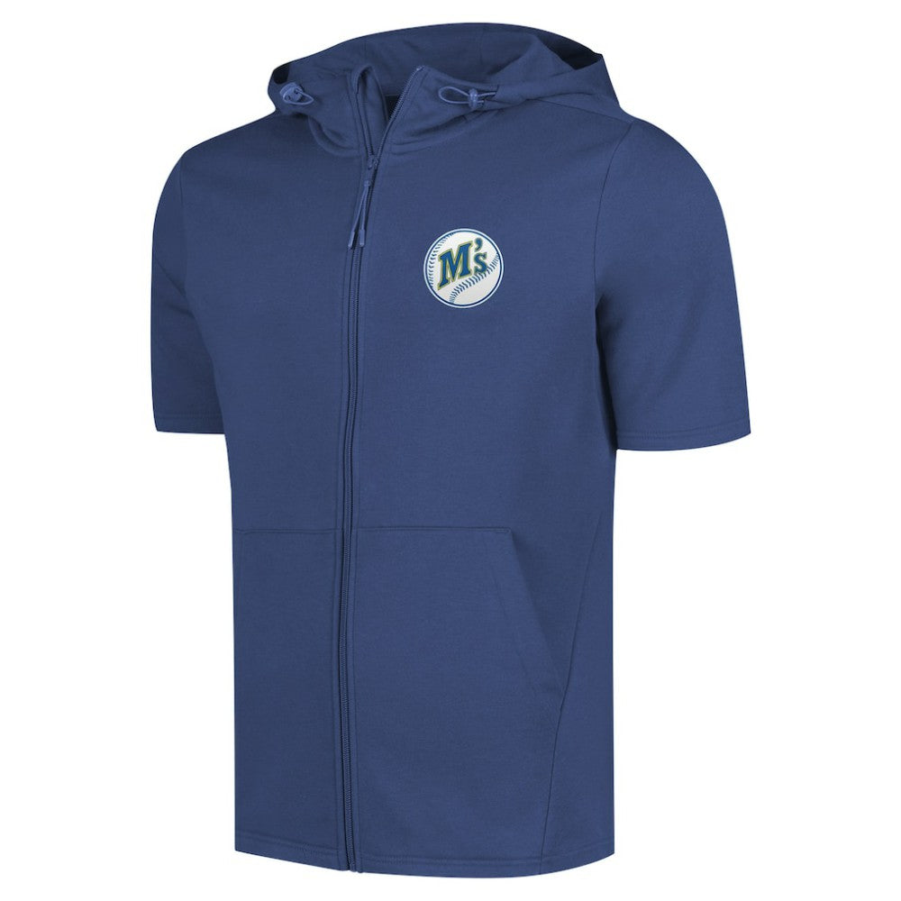 Seattle Mariners Levelwear Recruit Short Sleeve Full-Zip Hoodie - MLB