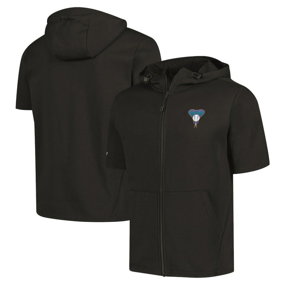 Arizona Diamondbacks Levelwear Recruit Short Sleeve Full-Zip Hoodie - MLB