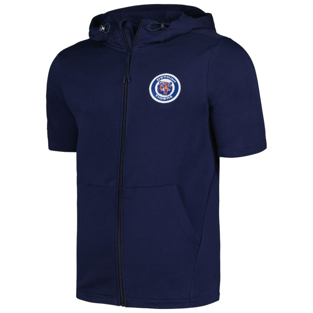 Detroit Tigers Levelwear Recruit Short Sleeve Full-Zip Hoodie - MLB