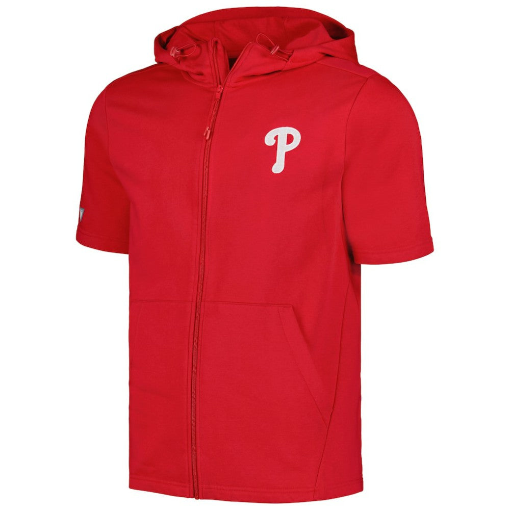 Philadelphia Phillies Levelwear Recruit Short Sleeve Full-Zip Hoodie - MLB