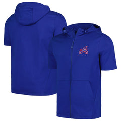 Atlanta Braves Levelwear Recruit Short Sleeve Full-Zip Hoodie - MLB