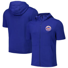 New York Mets Levelwear Recruit Short Sleeve Full-Zip Hoodie - MLB