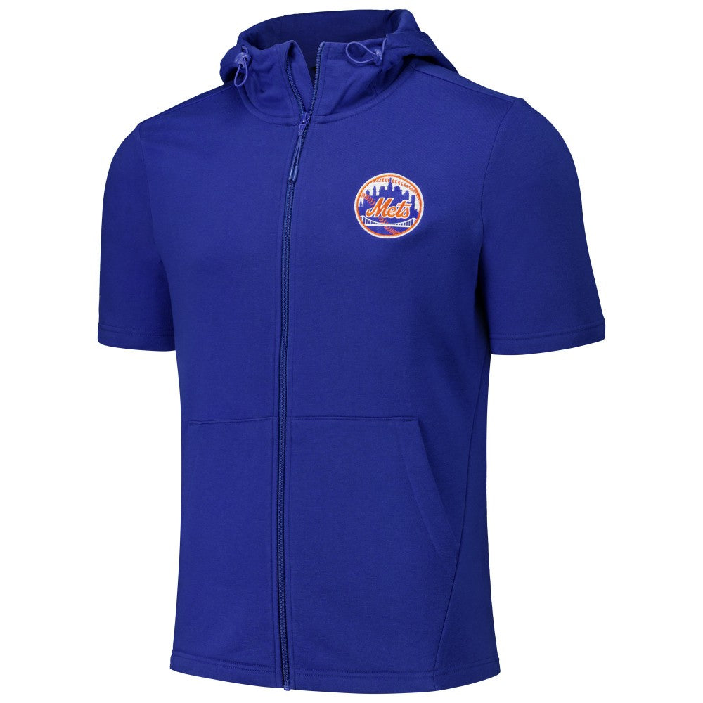 New York Mets Levelwear Recruit Short Sleeve Full-Zip Hoodie - MLB