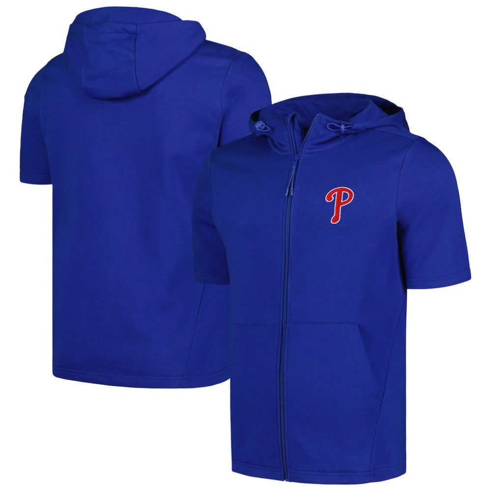 Philadelphia Phillies Levelwear Recruit Short Sleeve Full-Zip Hoodie - MLB