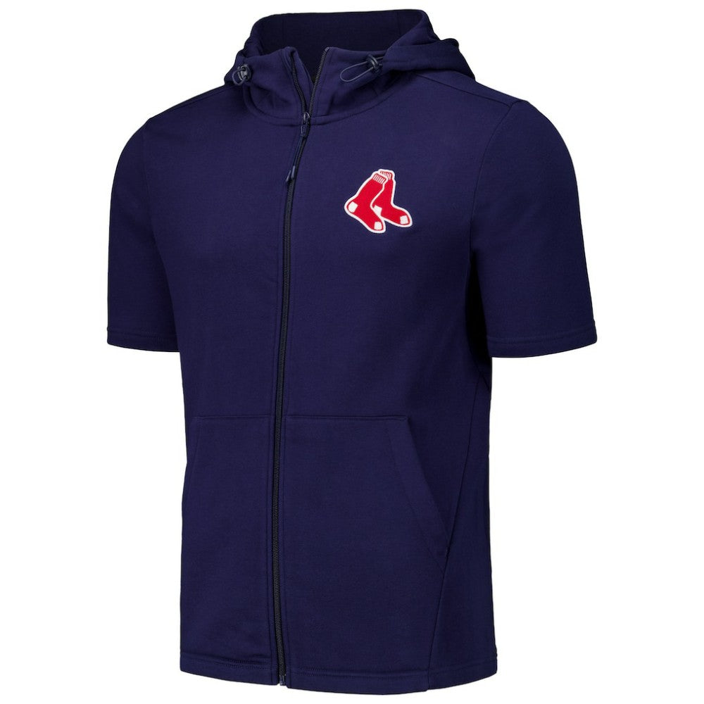 Boston Red Sox Levelwear Recruit Short Sleeve Full-Zip Hoodie - MLB