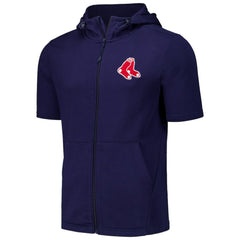 Boston Red Sox Levelwear Recruit Short Sleeve Full-Zip Hoodie - MLB