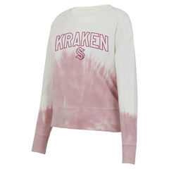 Seattle Kraken Concepts Sport Women's Orchard Tie-Dye Long Sleeve Top - Pink/White - NHL