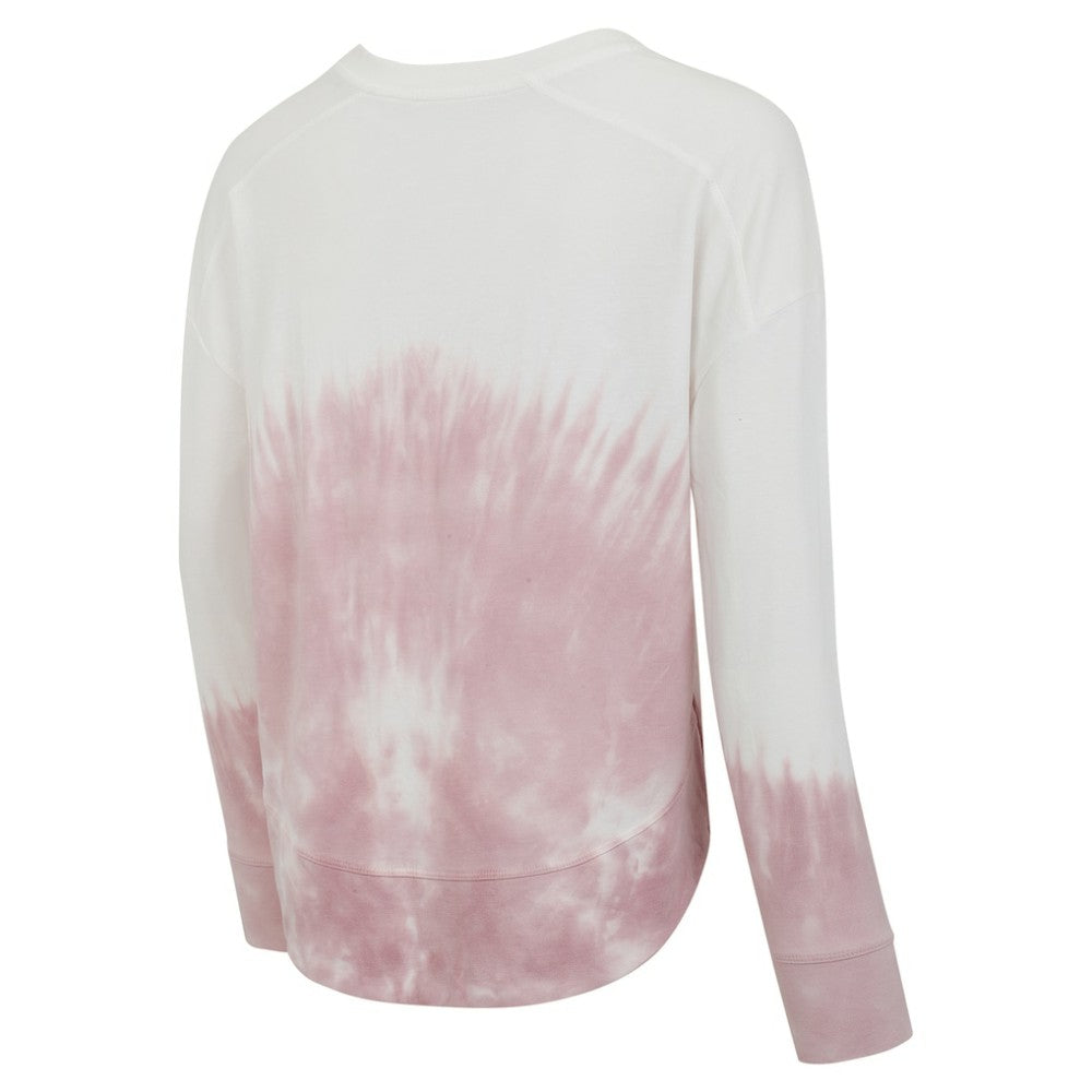Seattle Kraken Concepts Sport Women's Orchard Tie-Dye Long Sleeve Top - Pink/White - NHL