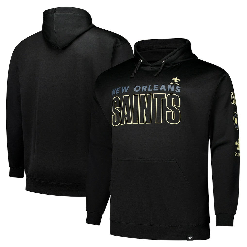 New Orleans Saints Big & Tall Fleece Pullover Hoodie Black | Fanatics