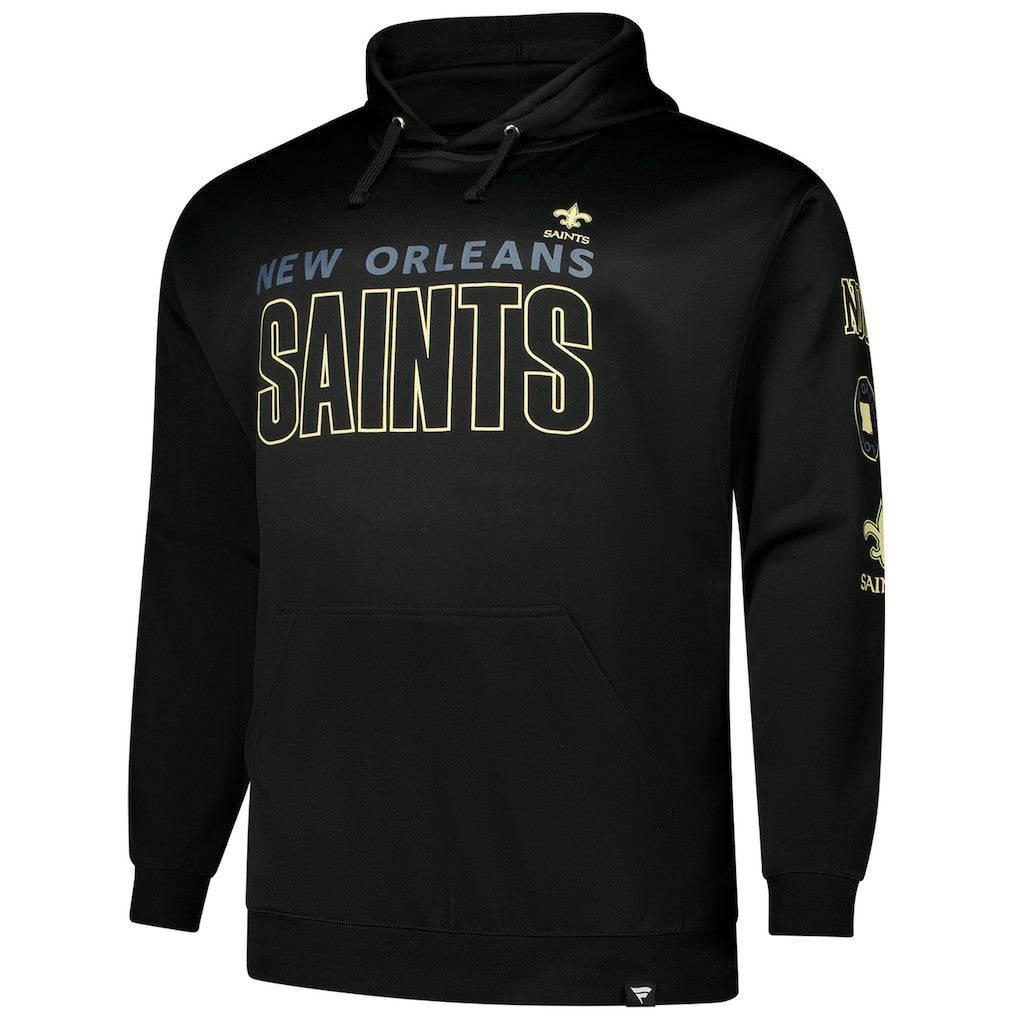 New Orleans Saints Big & Tall Fleece Pullover Hoodie Black | Fanatics