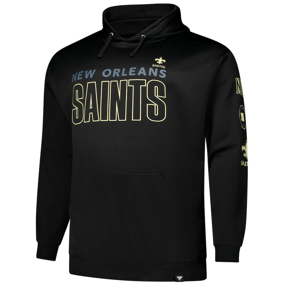 New Orleans Saints Big & Tall Fleece Pullover Hoodie Black | Fanatics