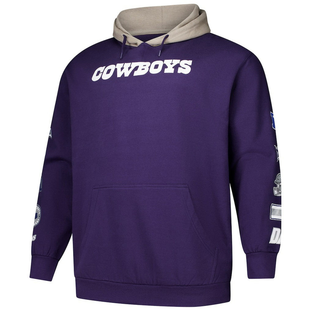 Dallas Cowboys Big & Tall Patched Out Pullover Hoodie Purple | Fanatics