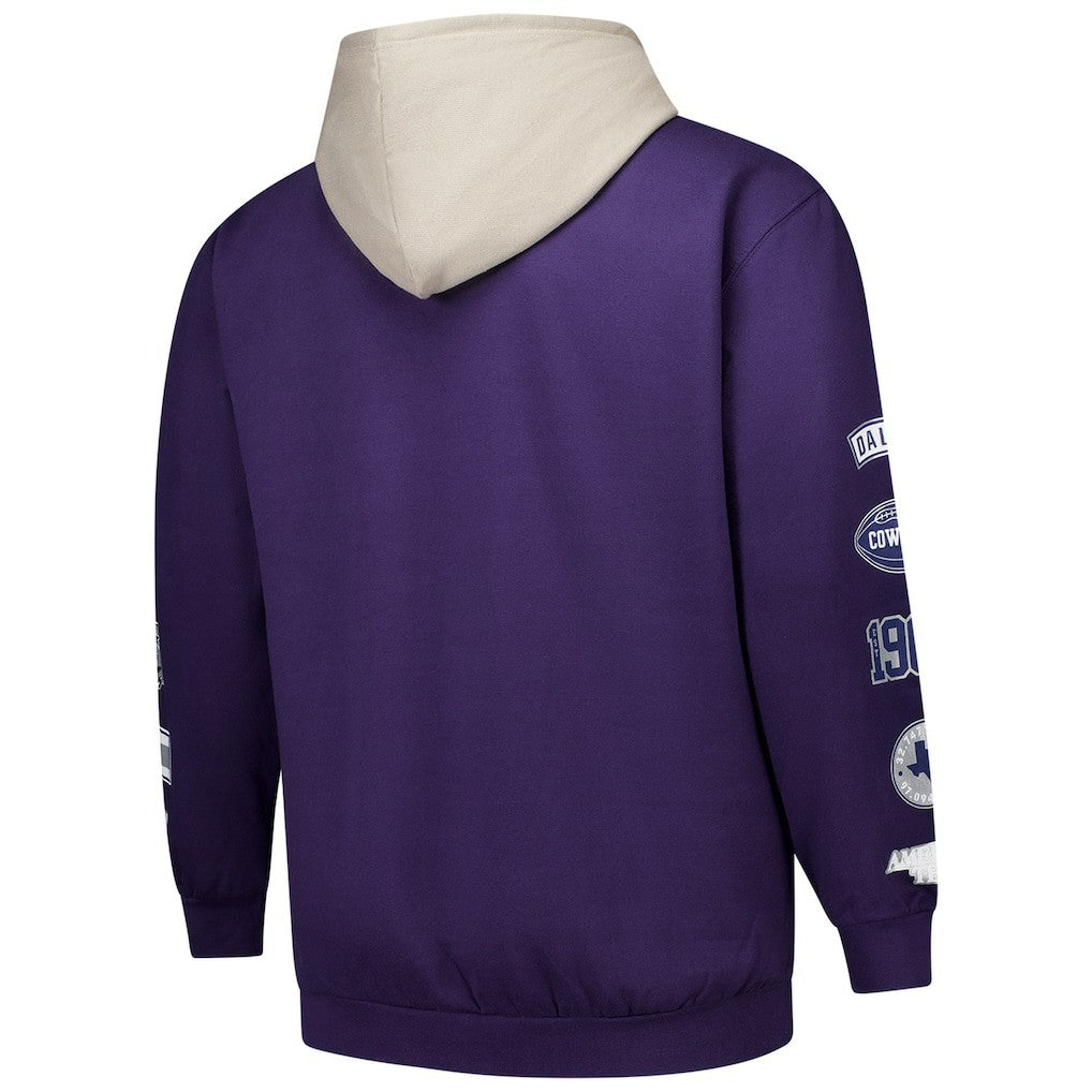 Dallas Cowboys Big & Tall Patched Out Pullover Hoodie Purple | Fanatics