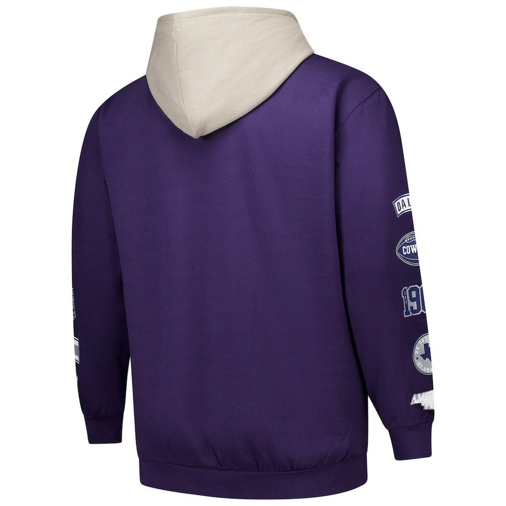 Dallas Cowboys Big & Tall Patched Out Pullover Hoodie Purple | Fanatics