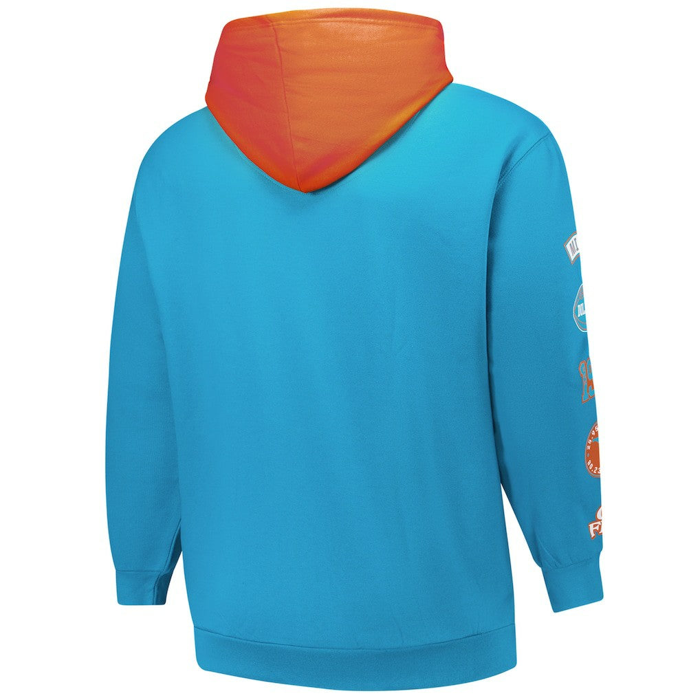 Miami Dolphins Big & Tall Patched Out Pullover Hoodie Aqua | Fanatics