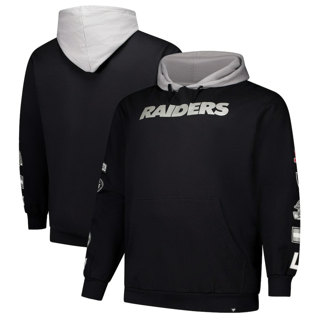 Las Vegas Raiders Big & Tall Patched Out Pullover Hoodie Black | Fanatics