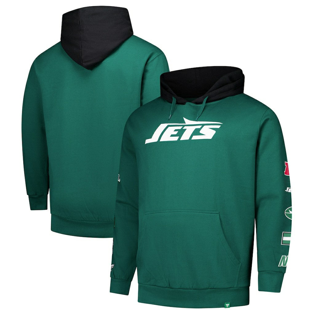New York Jets Big & Tall Patched Out Pullover Hoodie Green | Fanatics