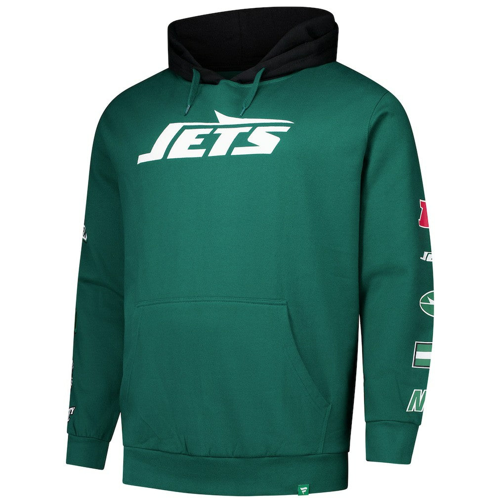 New York Jets Big & Tall Patched Out Pullover Hoodie Green | Fanatics