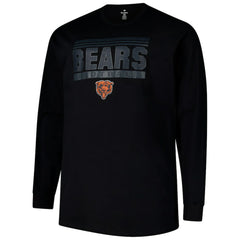 Chicago Bears Profile Big & Tall Pop Long Sleeve T-Shirt Black | NFL