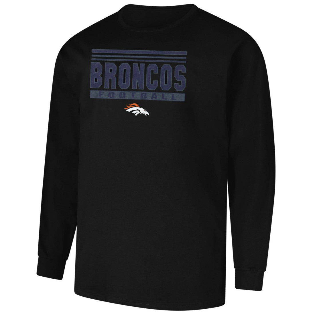 Denver Broncos Profile Big & Tall Pop Long Sleeve T-Shirt Black | NFL