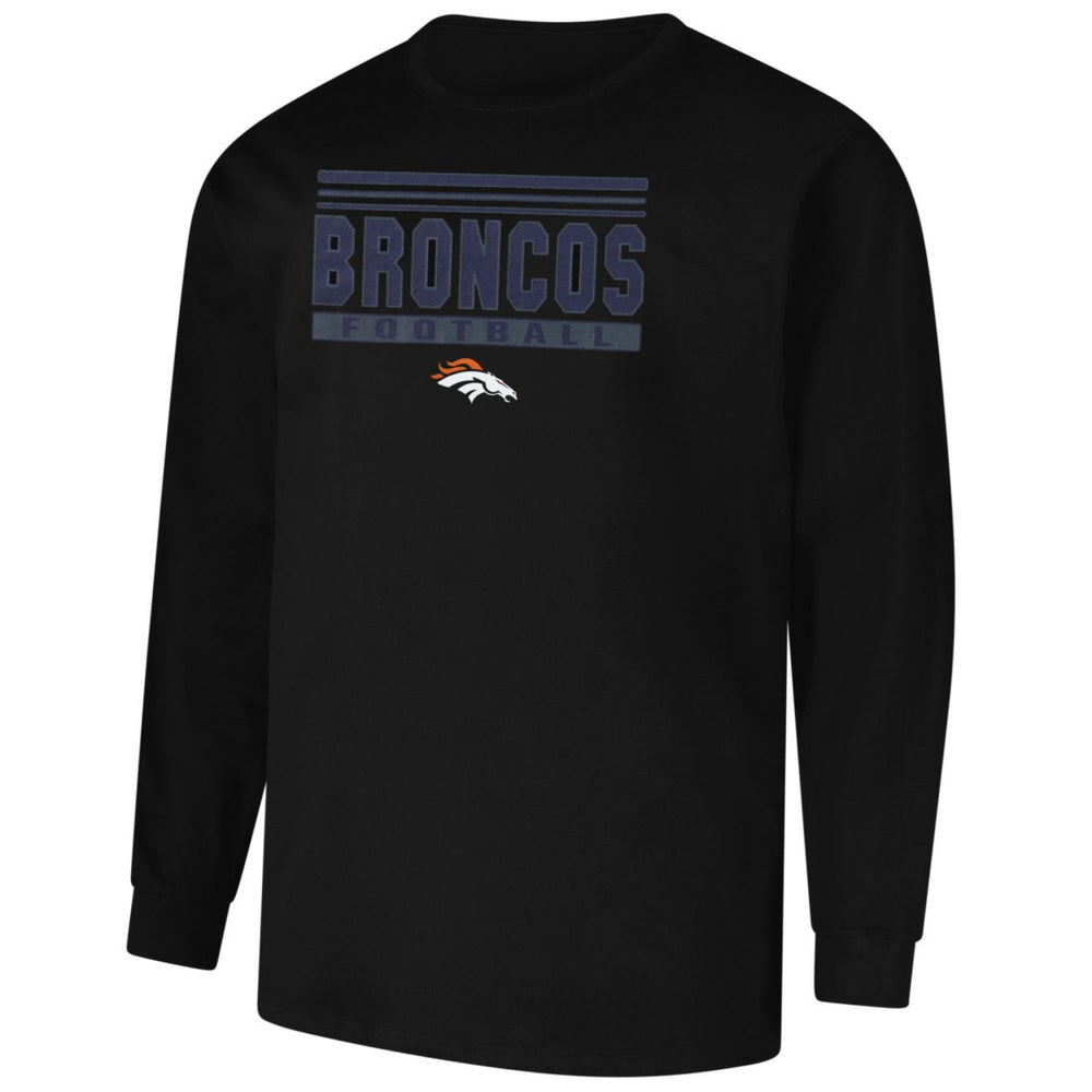 Denver Broncos Profile Big & Tall Pop Long Sleeve T-Shirt Black | NFL
