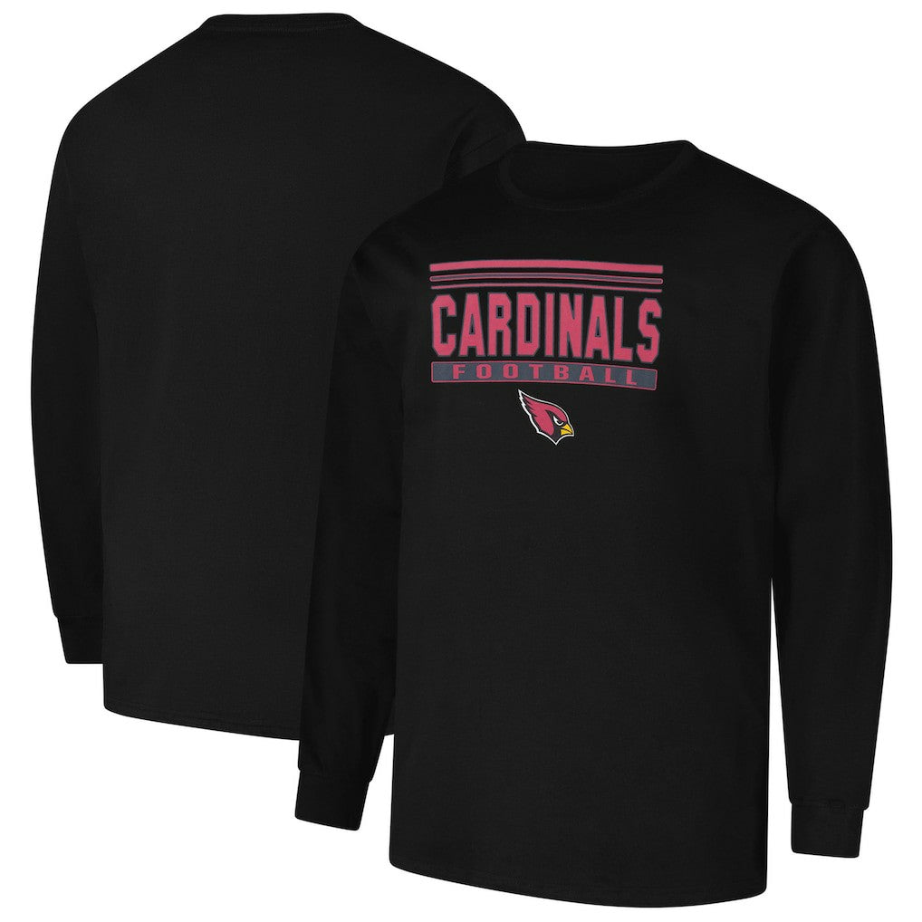 Arizona Cardinals Profile Big & Tall Pop Long Sleeve T-Shirt Black | NFL