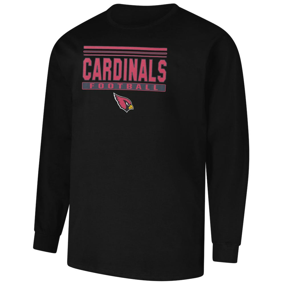 Arizona Cardinals Profile Big & Tall Pop Long Sleeve T-Shirt Black | NFL