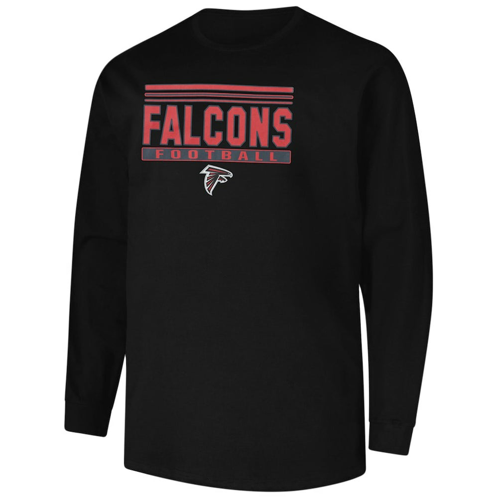 Atlanta Falcons Profile Big & Tall Pop Long Sleeve T-Shirt Black | NFL