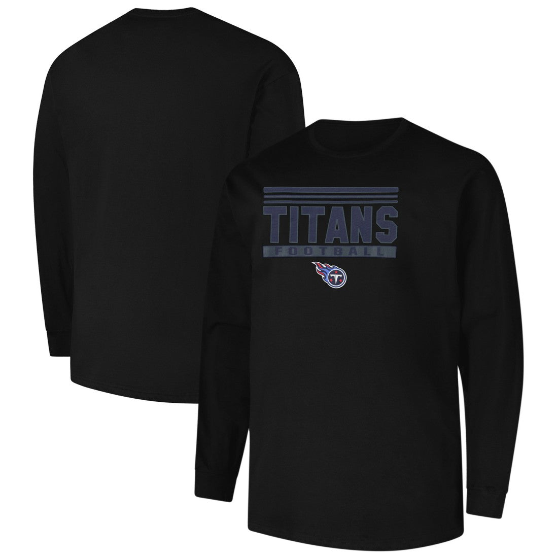 Tennessee Titans Profile Big & Tall Pop Long Sleeve T-Shirt Black | NFL