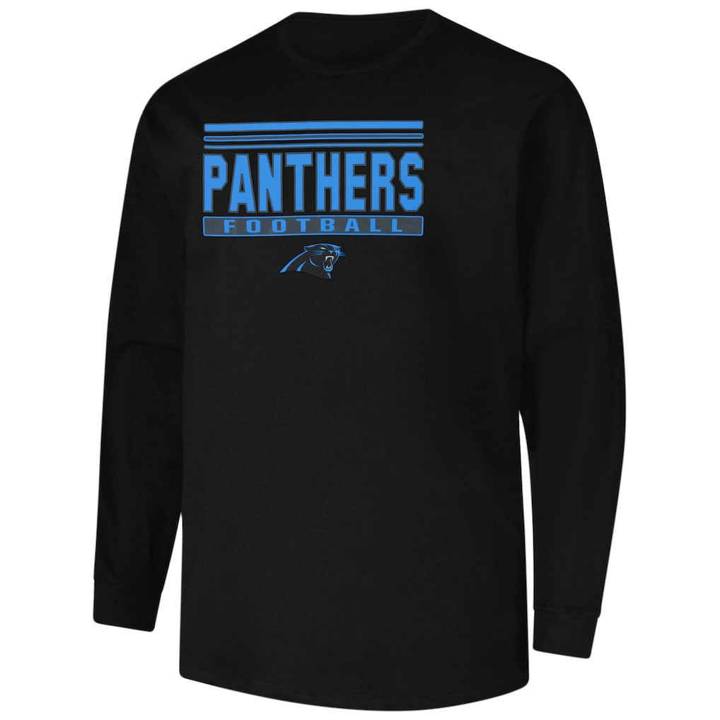 Carolina Panthers Profile Big & Tall Pop Long Sleeve T-Shirt Black | NFL