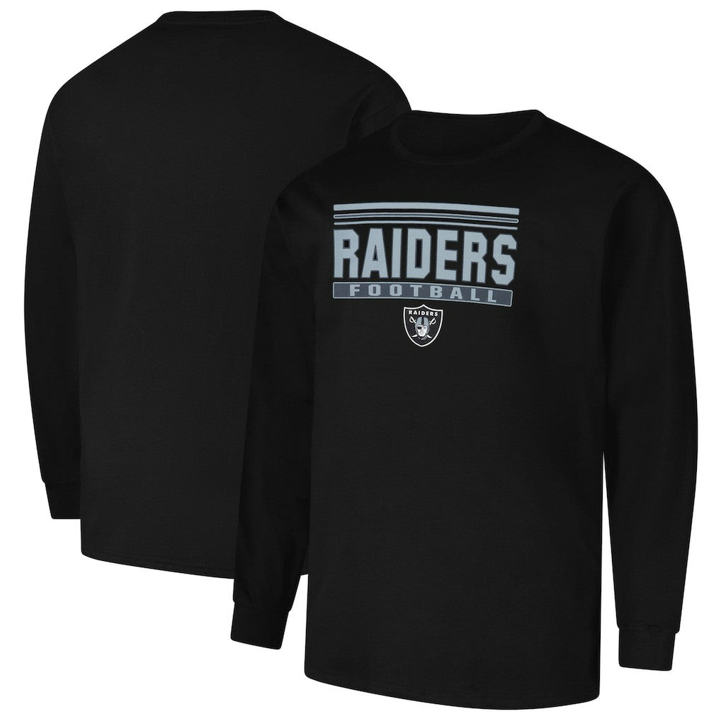 Las Vegas Raiders Profile Big & Tall Pop Long Sleeve T-Shirt Black | NFL