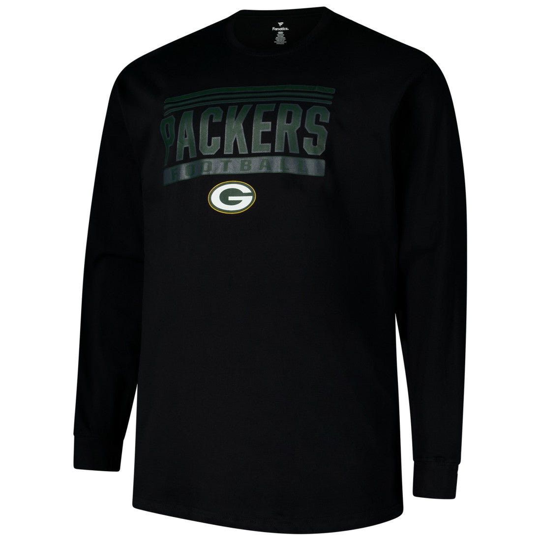 Green Bay Packers Profile Big & Tall Pop Long Sleeve T-Shirt Black | NFL