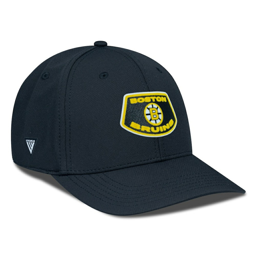 Boston Bruins Levelwear Retro Skylight Rise Flex Hat - Black - NHL