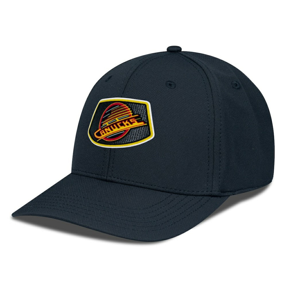 Vancouver Canucks Levelwear Retro Skylight Rise Flex Hat - Black - NHL