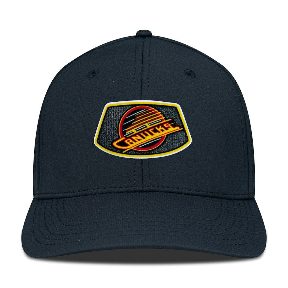 Vancouver Canucks Levelwear Retro Skylight Rise Flex Hat - Black - NHL