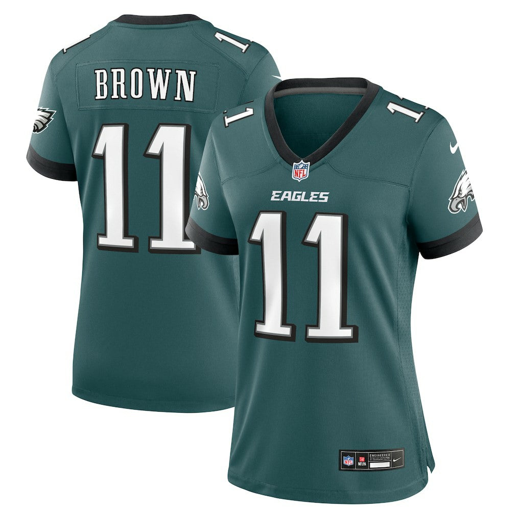 A.J. Brown Philadelphia Eagles Women's Team Game Jersey Midnight Green | Nike for Sale