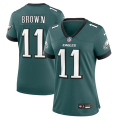 A.J. Brown Philadelphia Eagles Women's Team Game Jersey Midnight Green | Nike for Sale