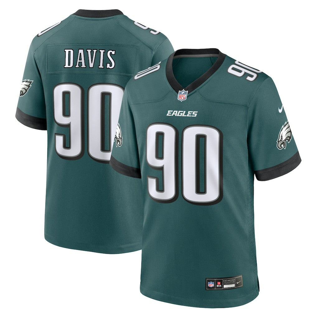 Jordan Davis Philadelphia Eagles Team Game Jersey Midnight Green | Nike for Sale