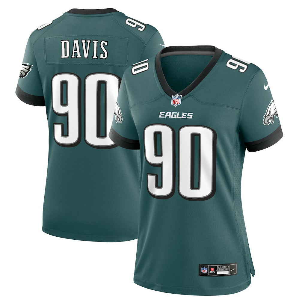 Jordan Davis Philadelphia Eagles Women's Team Game Jersey Midnight Green | Nike for Sale