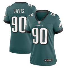 Jordan Davis Philadelphia Eagles Women's Team Game Jersey Midnight Green | Nike for Sale