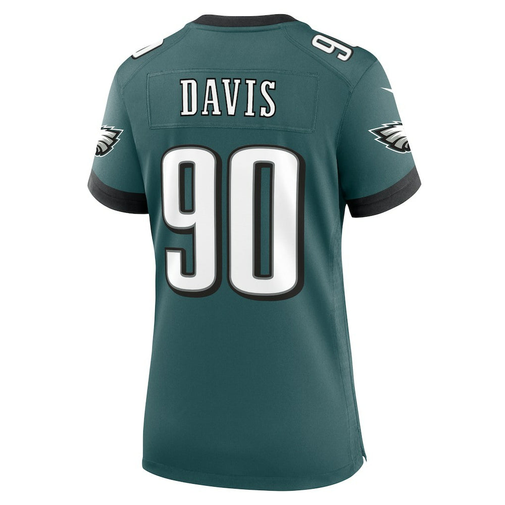 Jordan Davis Philadelphia Eagles Women's Team Game Jersey Midnight Green | Nike for Sale