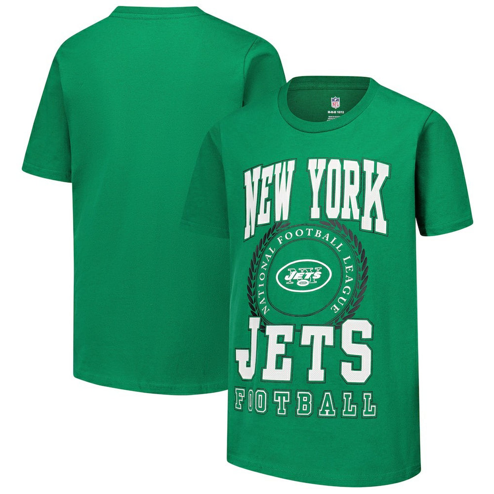 New York Jets Youth Stitched Up Retro Logo T-Shirt Green | NFL