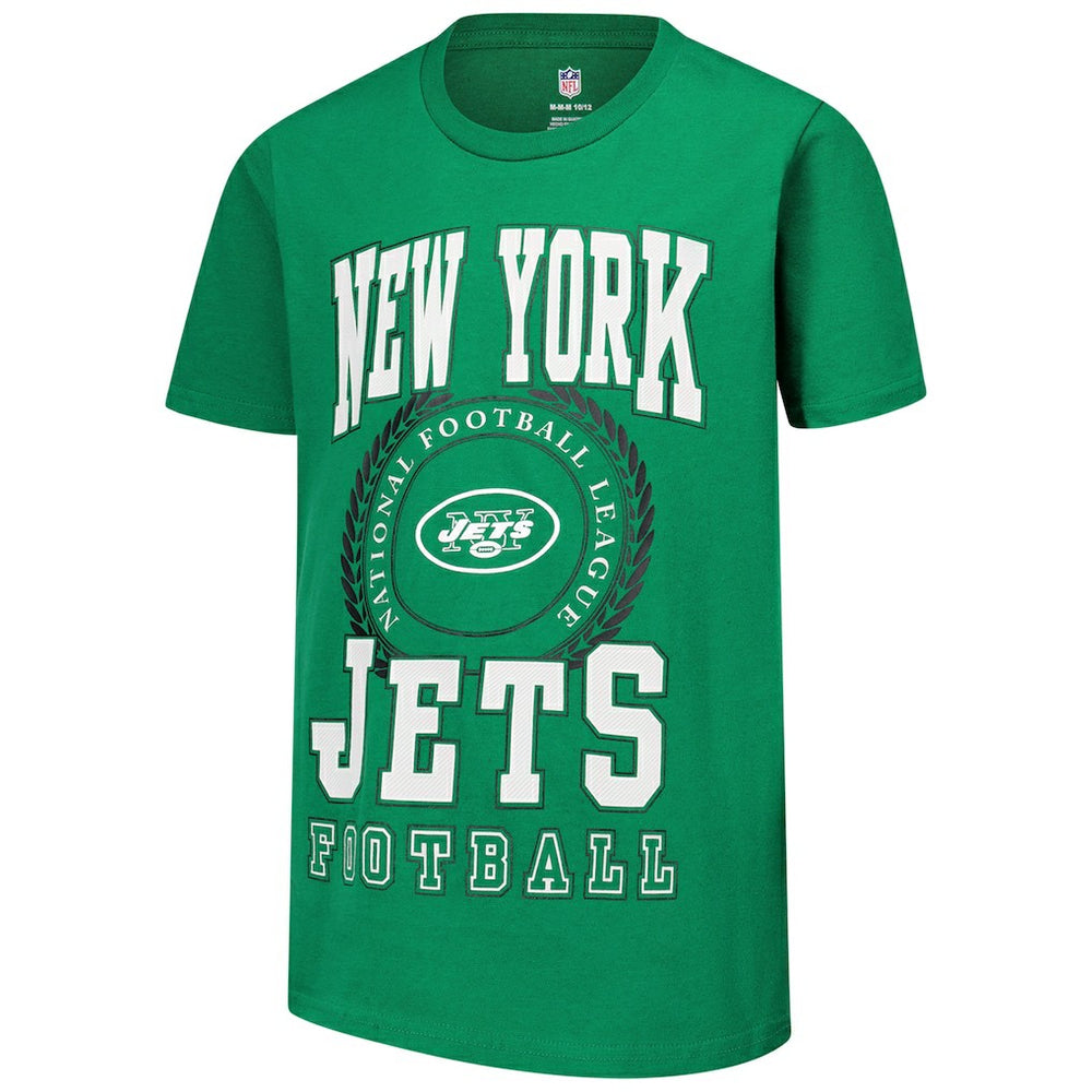 New York Jets Youth Stitched Up Retro Logo T-Shirt Green | NFL