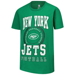 New York Jets Youth Stitched Up Retro Logo T-Shirt Green | NFL