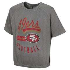 San Francisco 49ers Women's Mineral Wash Short Sleeve Top Gray | NFL