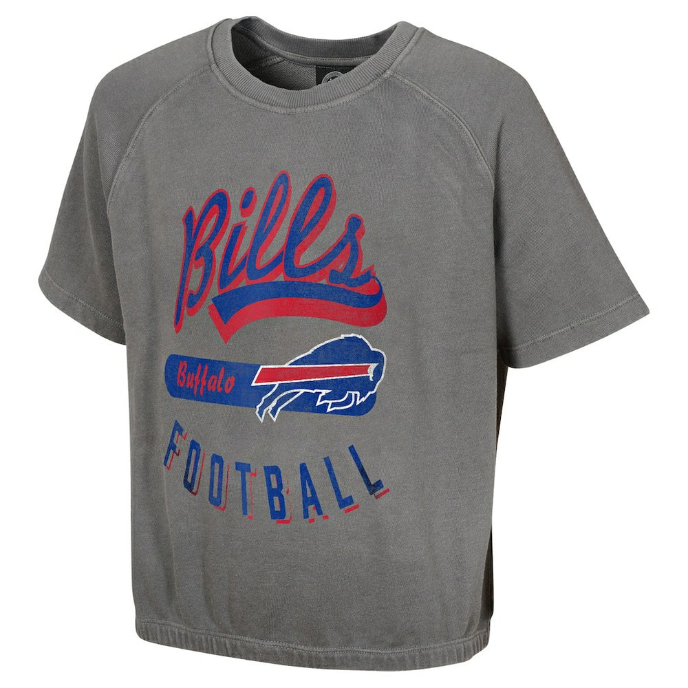 Buffalo Bills Women's Mineral Wash Short Sleeve Top Gray | NFL