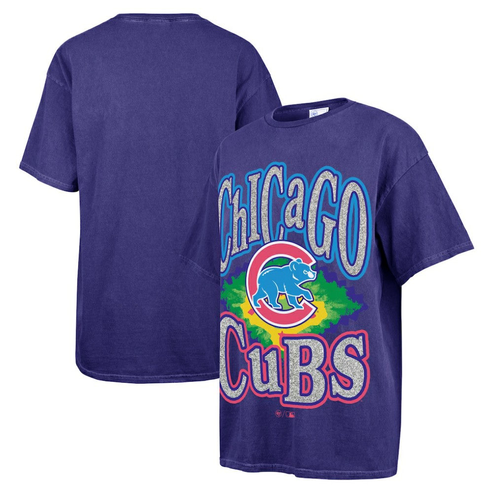 Chicago Cubs '47 Women's Flashing Lights Boyfriend T-Shirt - MLB