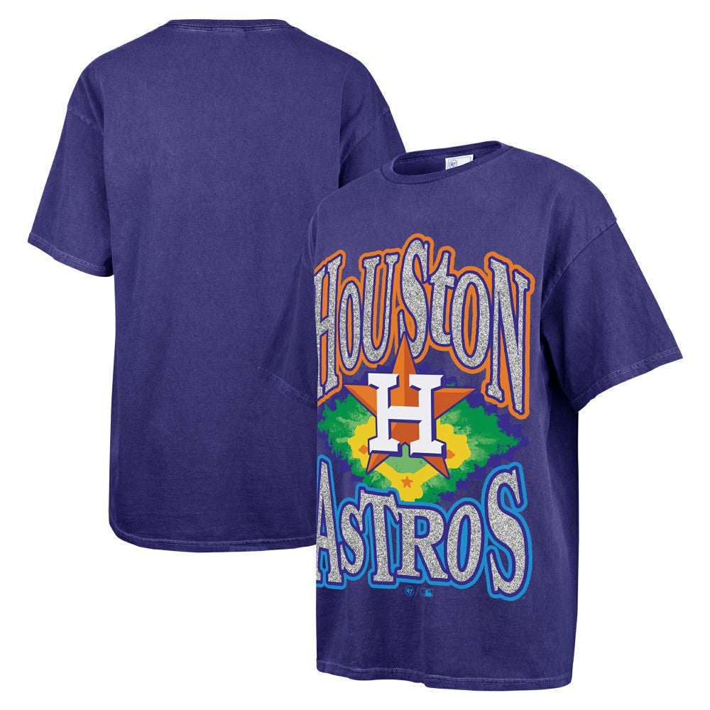 Houston Astros '47 Women's Flashing Lights Boyfriend T-Shirt - MLB